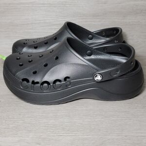 Crocs Women's Baya Platform Clog Slip On Comfort Sandal Shoes Size 11 Black New